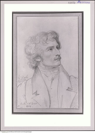 Vorderseite von Dresden, Kupferstichkabinett [https://www.deutsche-digitale-bibliothek.de/content/lizenzen/rv-ez/] Der Maler Karl Wilhelm Wach - , bh410883_recto. Foto.