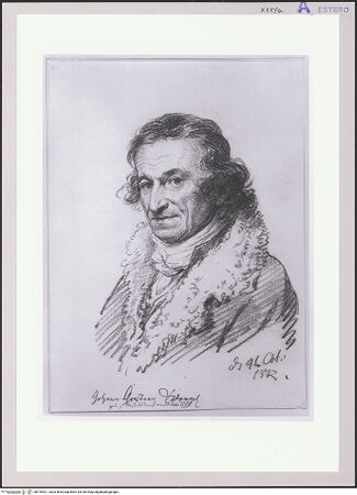 Vorderseite von Dresden, Kupferstichkabinett [https://www.deutsche-digitale-bibliothek.de/content/lizenzen/rv-ez/] Der Maler und Radierer Johann Christian Klengel - , bh410901_recto. Foto.