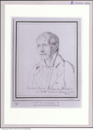 Vorderseite von Dresden, Kupferstichkabinett [https://www.deutsche-digitale-bibliothek.de/content/lizenzen/rv-ez/] Der Maler Christoph Heinrich Kniep - , bh410903_recto. Foto.