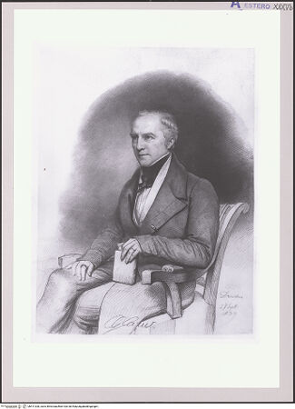 Vorderseite von Dresden, Kupferstichkabinett [https://www.deutsche-digitale-bibliothek.de/content/lizenzen/rv-ez/] Der Arzt, Philosoph und Künstler Carl Gustav Carus - , bh411028_recto. Foto.