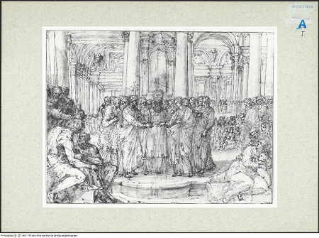 Vorderseite von Albertina [https://www.deutsche-digitale-bibliothek.de/content/lizenzen/rv-ez/] Die Hochzeit Mariae - , bh411145_recto. Foto.