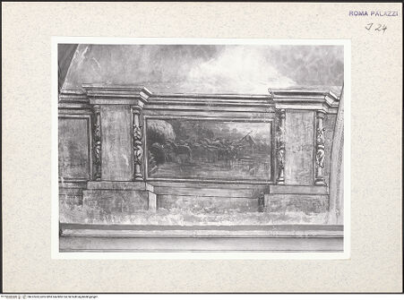 Vorderseite von Bibliotheca Hertziana [https://www.deutsche-digitale-bibliothek.de/content/lizenzen/rv-fz/] Allegorischer Tageszeitenzyklus und KünstlerporträtsAllegorie des Tages - Friesdetail: Schafherde, bh412033_recto. Foto.