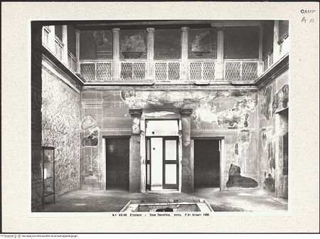 Vorderseite von Alinari [https://www.deutsche-digitale-bibliothek.de/content/lizenzen/rv-ez/] Casa Sannitica - Atrium, bh413460_recto. Foto.