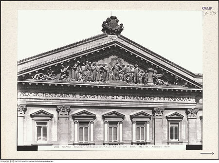 Vorderseite von Alinari [https://www.deutsche-digitale-bibliothek.de/content/lizenzen/rv-ez/] Kaiser Friedrich II grundet die Universität von Neapel - Gesamtansicht, bh413843_recto. Foto.