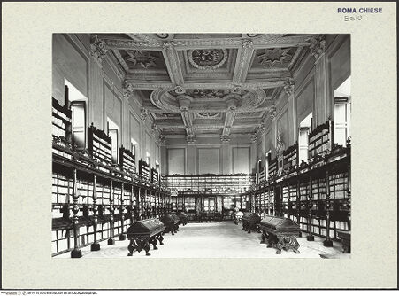 Vorderseite von ICCD [https://www.deutsche-digitale-bibliothek.de/content/lizenzen/rv-ez/] Santa Maria in VallicellaOratorio di San Filippo NeriBiblioteca Vallicelliana - nach Osten, bh414110_recto. Foto.