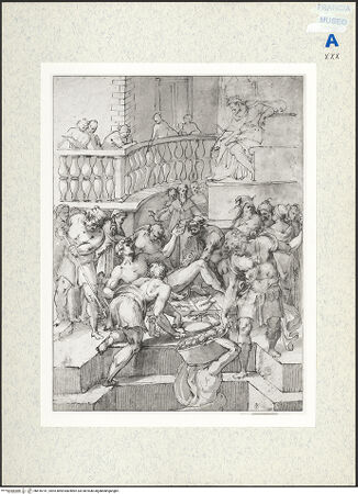 Vorderseite von Réunion des Musées Nationaux [https://www.deutsche-digitale-bibliothek.de/content/lizenzen/rv-ez/] Das Martyrium des Heiligen Laurentius - , bh416141_recto. Foto.