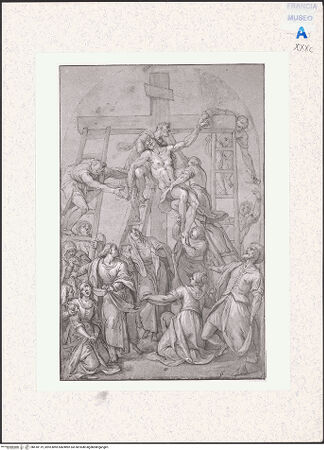 Vorderseite von Réunion des Musées Nationaux [https://www.deutsche-digitale-bibliothek.de/content/lizenzen/rv-ez/] Kreuzabnahme - , bh418119_recto. Foto.