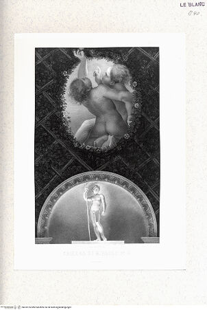 Vorderseite von Istituto Nazionale per la Grafica - Calcografia [http://creativecommons.org/publicdomain/mark/1.0/] Serie von 48 Blättern nach den Fresken Correggios in ParmaPutti mit kleiner Adonis-Figur (Camera di San Paolo) - , bh418155. Foto.