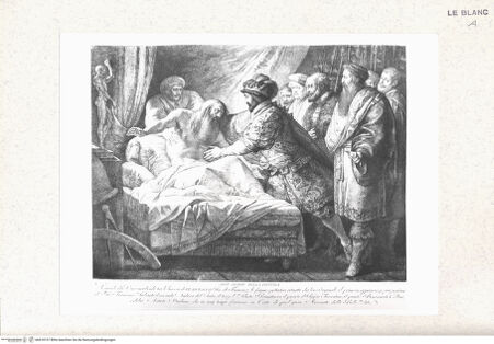 Vorderseite von Istituto Nazionale per la Grafica [http://creativecommons.org/publicdomain/mark/1.0/] Leonardo da Vinci stirbt in den Armen Franz I. - , bh418157. Foto.