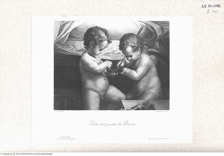 Vorderseite von Istituto Nazionale per la Grafica - Calcografia [http://creativecommons.org/publicdomain/mark/1.0/] Putti aus der "Danae" - , bh418158. Foto.