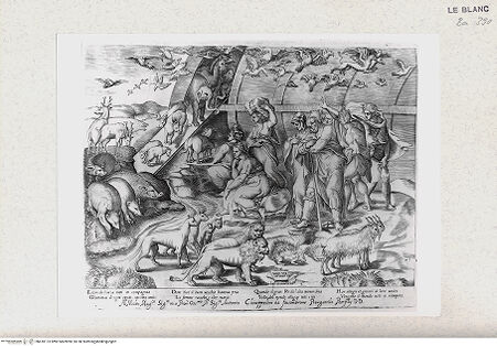 Vorderseite von Istituto Nazionale per la Grafica - Calcografia [http://creativecommons.org/publicdomain/mark/1.0/] Noah verlässt die Arche (Rom Vatikanische Loggien) - , bh418173. Foto.