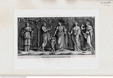 Vorderseite von Staatsgalerie [http://creativecommons.org/publicdomain/mark/1.0/] Amor Poeta e Mnemosyne ... - , bh419052. Foto.