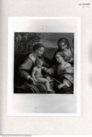 Vorderseite von Staatsgalerie [http://creativecommons.org/publicdomain/mark/1.0/] Die Vermählung der Heiligen Katharina - , bh419059. Foto.