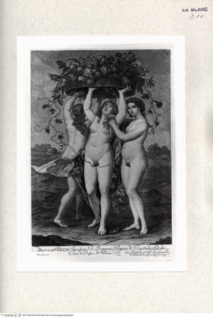 Vorderseite von Staatsgalerie [http://creativecommons.org/publicdomain/mark/1.0/] Drei Grazien mit Blütenkorb - , bh419060. Foto.