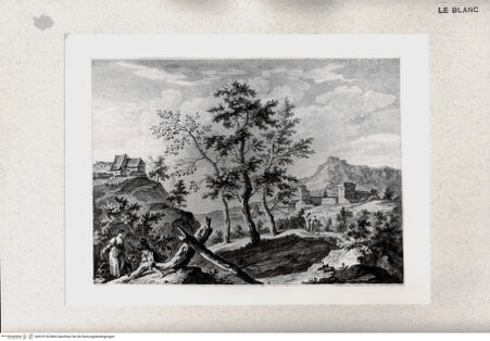 Vorderseite von Staatsgalerie [http://creativecommons.org/publicdomain/mark/1.0/] Landschaft mit Kastell - , bh419136. Foto.