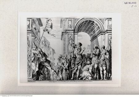 Vorderseite von Staatsgalerie [http://creativecommons.org/publicdomain/mark/1.0/] Jakobus heilt einen Blinden (Fresko Padua, Chiesa degli Eremitani) (Folge von 5 Blatt) - , bh419325. Foto.