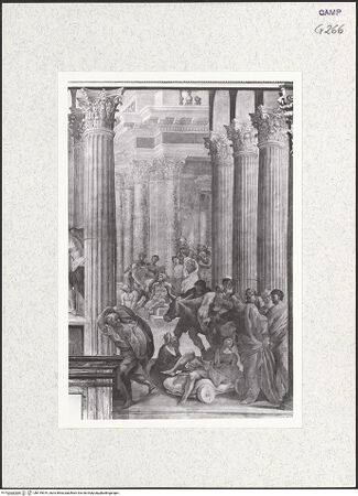 Vorderseite von Bibliotheca Hertziana [https://rightsstatements.org/page/CNE/1.0/] Die Heilung des Gelähmten am Teich Bethesda  (Piscina probatica) - Detail: rechtes Drittel, bh419819_recto. Foto.