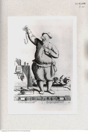 Vorderseite von Staatsgalerie [http://creativecommons.org/publicdomain/mark/1.0/] "L'arti per via disegnate et offerte dal Sig. Gioseppe M.a Mittelli al Grande et Alto Nettuno Gigante Sig. della Piazza di Bologna"Bl. 27: Der Kurpfuscher; "Costui, che d'angue, e vipere pungenti..." - , bh420084. Foto.