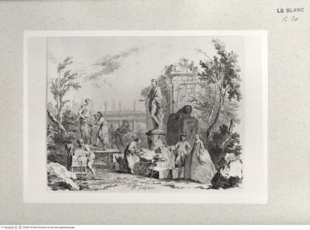 Vorderseite von Staatsgalerie [http://creativecommons.org/publicdomain/mark/1.0/] "La Sculpture" (Blatt 4 (?) aus einer Serie) - , bh420135. Foto.