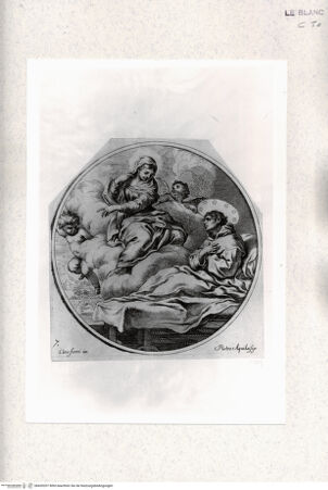 Vorderseite von Staatsgalerie [http://creativecommons.org/publicdomain/mark/1.0/] Maria erscheint einem Heiligen (Sankt Alexis) - , bh420207. Foto.