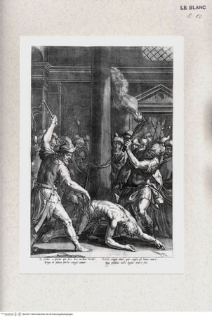 Vorderseite von Staatsgalerie [http://creativecommons.org/publicdomain/mark/1.0/] "O scelus; o Pietas..."; Geißelung Christi (aus der Serie der Leiden Christi, 8 (?) Blatt + Titelblatt) - , bh420219. Foto.