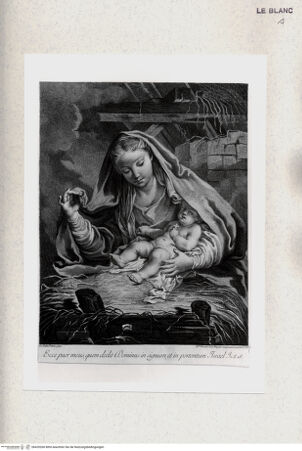 Vorderseite von Staatsgalerie [http://creativecommons.org/publicdomain/mark/1.0/] Maria mit Kind in der Krippe - , bh420260. Foto.