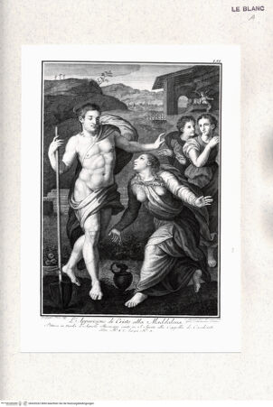 Vorderseite von Staatsgalerie [http://creativecommons.org/publicdomain/mark/1.0/] Noli me tangere (aus M. Lastri, "L'Etruria Pittrice ovvero Storia della Pittura Toscana", Firenze 1795) - , bh420262. Foto.