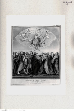 Vorderseite von Staatsgalerie [http://creativecommons.org/publicdomain/mark/1.0/] Mariae Himmelfahrt (aus M.Lastri, "L'Etruria Pittrice ovvero Storia della Pittura Toscana", Firenze 1795) - , bh420270. Foto.