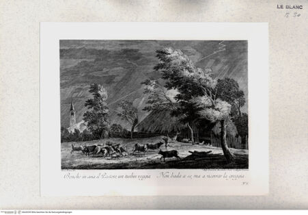 Vorderseite von Staatsgalerie [http://creativecommons.org/publicdomain/mark/1.0/] Benche in aria il Pastore un turbin veggia ... - , bh420299. Foto.