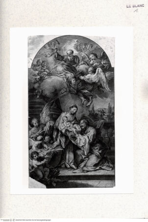 Vorderseite von Staatsgalerie [http://creativecommons.org/publicdomain/mark/1.0/] Heilige Familie mit Gottvater - , bh420342. Foto.