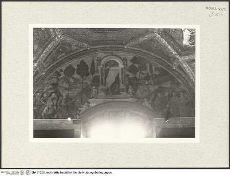 Vorderseite von Bibliotheca Hertziana [https://www.deutsche-digitale-bibliothek.de/content/lizenzen/rv-fz/] Wand- und Deckendekoration der Sala delle Scienze e delle Arti LiberaliPersonifikation der Astronomie - , bh421228_recto. Foto.