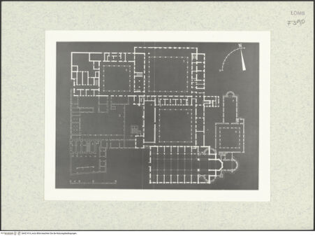 Vorderseite von Bibliotheca Hertziana [https://www.deutsche-digitale-bibliothek.de/content/lizenzen/rv-ez/] Santa Maria delle Grazie - Grundriss, bh421414_recto. Foto.