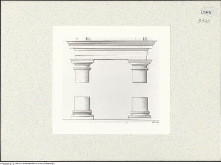 Vorderseite von Bibliotheca Hertziana [https://www.deutsche-digitale-bibliothek.de/content/lizenzen/rv-fz/] Le fabbriche più cospicue di MilanoTaf. 45: Palazzo Marino, Hof, Detail - Detail, bh421415_recto. Foto.