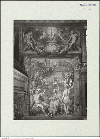 Vorderseite von ICCD [https://www.deutsche-digitale-bibliothek.de/content/lizenzen/rv-ez/] Szenen aus der Geschichte des heiligen Kreuzes und des OratoriumsDuell zwischen Heraclius und Chosrau - gesamt mit Bekrönung; nach der Restaurierung von 1963-64, bh421417_recto. Foto.