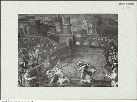 Vorderseite von ICCD [https://www.deutsche-digitale-bibliothek.de/content/lizenzen/rv-ez/] Szenen aus der Geschichte des heiligen Kreuzes und des OratoriumsDuell zwischen Heraclius und Chosrau - Detail; nach der Restaurierung von 1963-64, bh421441_recto. Foto.