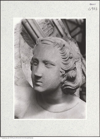 Vorderseite von Bildarchiv Foto Marburg [https://www.deutsche-digitale-bibliothek.de/content/lizenzen/rv-ez/] Grabmal der Königin Maria von Ungarn - Rechter Engel, Detail: Kopf, bh422023_recto. Foto.