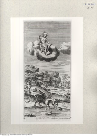 Vorderseite von Bibliotheca Hertziana [http://creativecommons.org/publicdomain/mark/1.0/] Villa Aldobrandina Tusculana sive Varij illius hortorum et fontium prospectusTav. 17: Eine Schlange wird von Apollo in einen Stein verwandelt, als sie den ans Land getriebenen Kopf des Orpheus angreift - , bh422116. Foto.