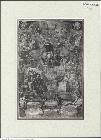 Vorderseite von Sopr. BAS ROMA [https://www.deutsche-digitale-bibliothek.de/content/lizenzen/rv-ez/] Allegorie des benediktinischen Ordens - , bh422884_recto. Foto.