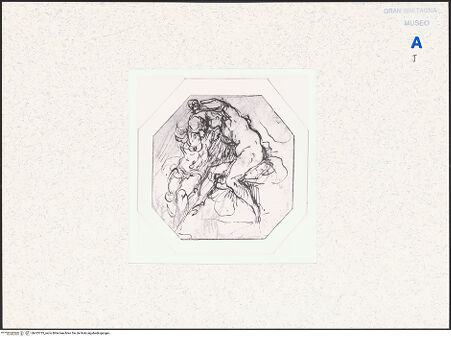 Vorderseite von Ashmolean Museum, Oxford [https://www.deutsche-digitale-bibliothek.de/content/lizenzen/rv-ez/] Zwei nackte Figuren, Venus und Adonis? - , bh423735_recto. Foto.