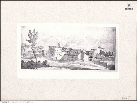 Vorderseite von Istituto Nazionale per la Grafica? [https://rightsstatements.org/page/CNE/1.0/] Ansicht des Celio - , bh424383_recto. Foto.