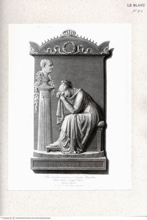 Vorderseite von Istituto Nazionale per la Grafica-Calcografia [http://creativecommons.org/publicdomain/mark/1.0/] Grabmal des Grafen von Sousa ("Alla memoria di Gavino Hamilton") - , bh424630. Foto.