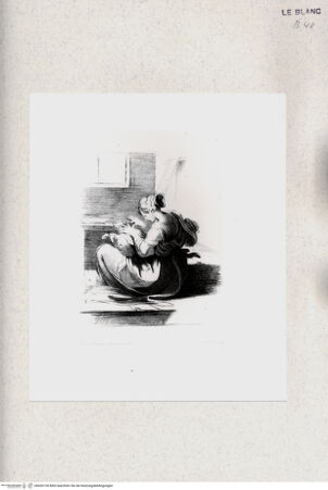 Vorderseite von Bibliotheca Hertziana [http://creativecommons.org/publicdomain/mark/1.0/] Raccolta di disegni originali di Fra.co Mazzola detto il Parmigianino tolti dal gabinetto di Sua Eccellenza il Sig.re Conte Alessandro Sanvitale(Tav. 22) Sitzende junge Frau in Rückenansicht mit einem Lamm auf dem Schoß, vielleicht S. Agnese - , bh426120. Foto.