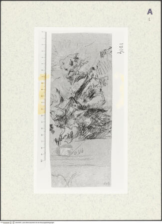 Vorderseite von Accademia Carrara [https://www.deutsche-digitale-bibliothek.de/content/lizenzen/rv-fz/] Studie für den Erzengel Raffael - , bh429001_recto. Foto.