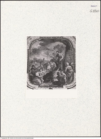 Vorderseite von unbekannt [https://www.deutsche-digitale-bibliothek.de/content/lizenzen/rv-ez/] Szenen aus dem Leben des heiligen Johannes des TäuferJohannes der Täufer predigt - Gesamtansicht, bh430500_recto. Foto.