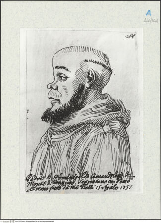 Vorderseite von Gabinetto Nazionale delle Stampe [https://www.deutsche-digitale-bibliothek.de/content/lizenzen/rv-ez/] Der Kamaldulensermönch, Pater Ermenegildo - , bh432225_recto. Foto.