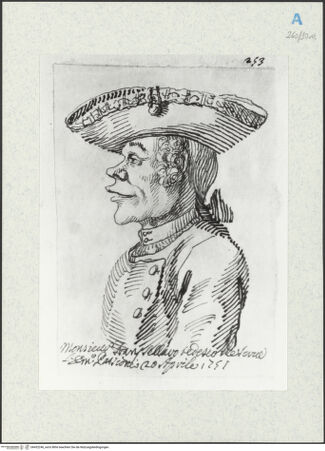 Vorderseite von Gabinetto Nazionale delle Stampe [https://www.deutsche-digitale-bibliothek.de/content/lizenzen/rv-ez/] Monsieur Frans "tedesco", Sattler des Kardinals Passionei - , bh432246_recto. Foto.