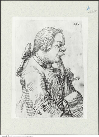 Vorderseite von Gabinetto Nazionale delle Stampe Gabinetto Nazionale delle Stampe [https://www.deutsche-digitale-bibliothek.de/content/lizenzen/rv-ez/] Ein Musiker - , bh432275_recto. Foto.