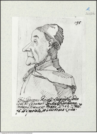 Vorderseite von Gabinetto Nazionale delle Stampe [https://www.deutsche-digitale-bibliothek.de/content/lizenzen/rv-ez/] Der Mönch Giacomo Porta - , bh432298_recto. Foto.