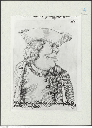 Vorderseite von Gabinetto Nazionale delle Stampe [https://www.deutsche-digitale-bibliothek.de/content/lizenzen/rv-ez/] Der Sopran Domenico Ricci, genannt Menicuccio da Fano - , bh432325_recto. Foto.