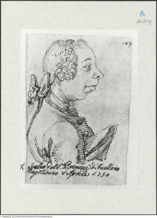 Vorderseite von Gabinetto Nazionale delle Stampe [https://www.deutsche-digitale-bibliothek.de/content/lizenzen/rv-ez/] Ein "Scalco" des Prinzen von Avellino Marino Francesco Caracciolo - , bh432326_recto. Foto.